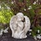 10" Ivory Kneeling Cherub Angel with Dove Garden Statue